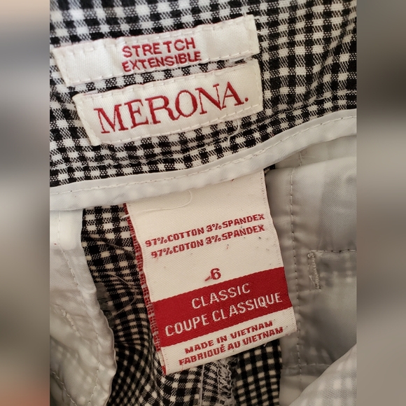 Merona comfy ankle plaid pants for women size 6 - Picture 4 of 7